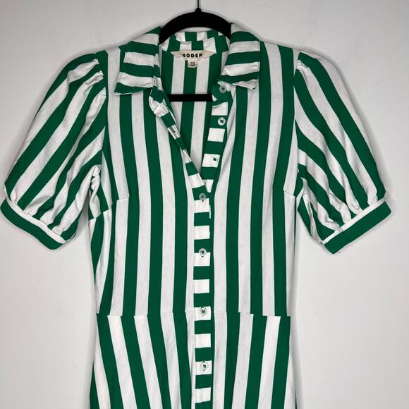 Boden Green Stripe Libby Jersey Shirt Dress Size 0 - Picture 6 of 9